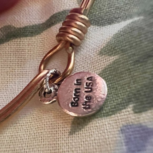 Luca and Danni - Holiday Tree Bangle Bracelet - Regular Size - Brass Tone - Picture 5 of 6